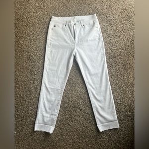 KanCan Mid-Rise, Ankle Cut White Skinny Jeans